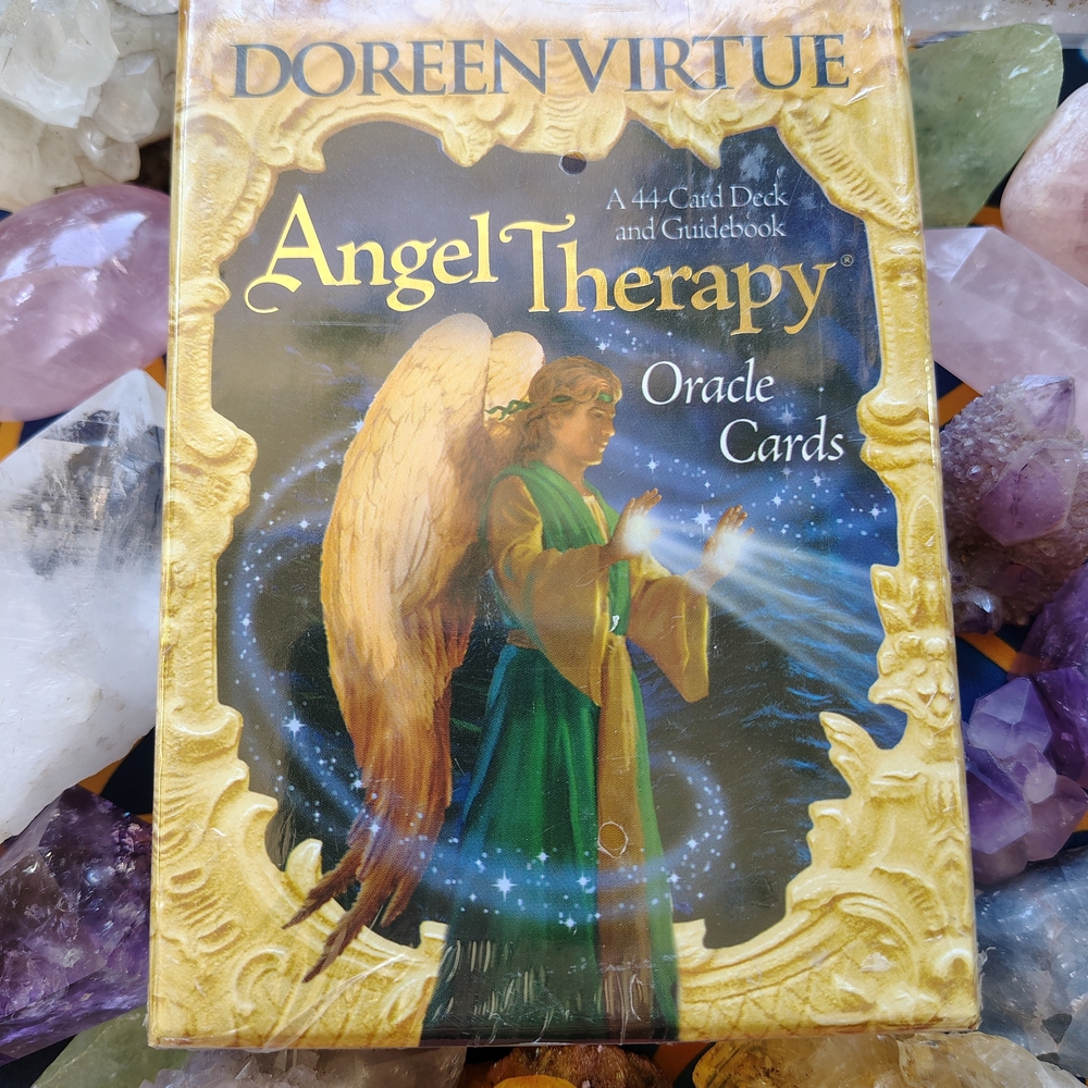 Doreen Virtue Angel Therapy Oracle Cards - Gold and Green